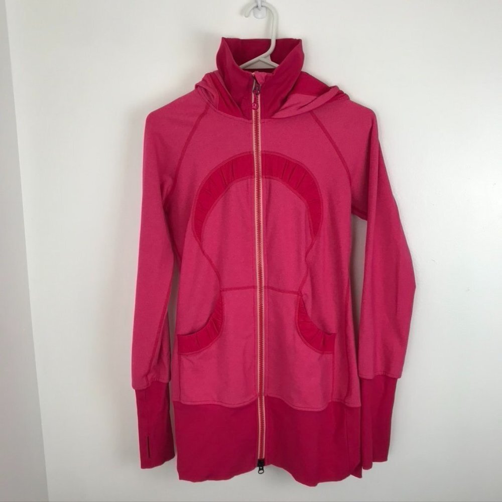 Lululemon Pink Long-Length "Gather Together"Jacket
